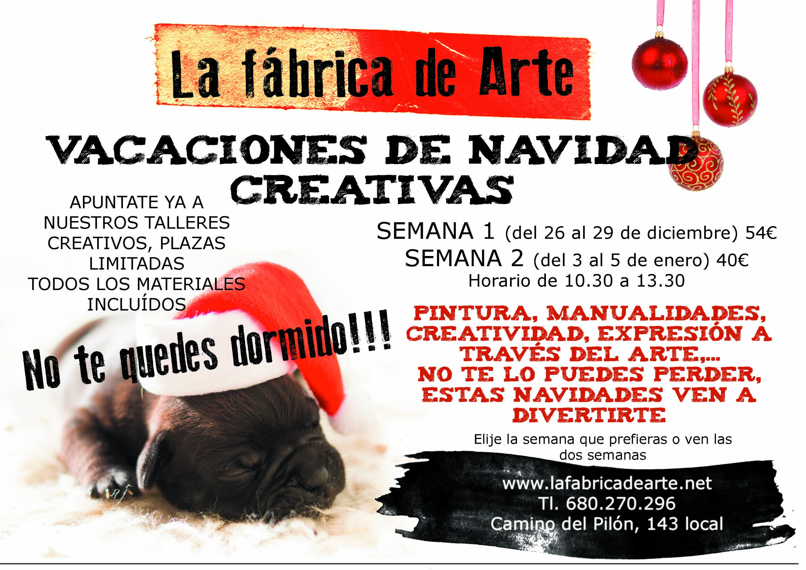 vacaciones de navidad creativas en la fabrica de arte de Zaragoza