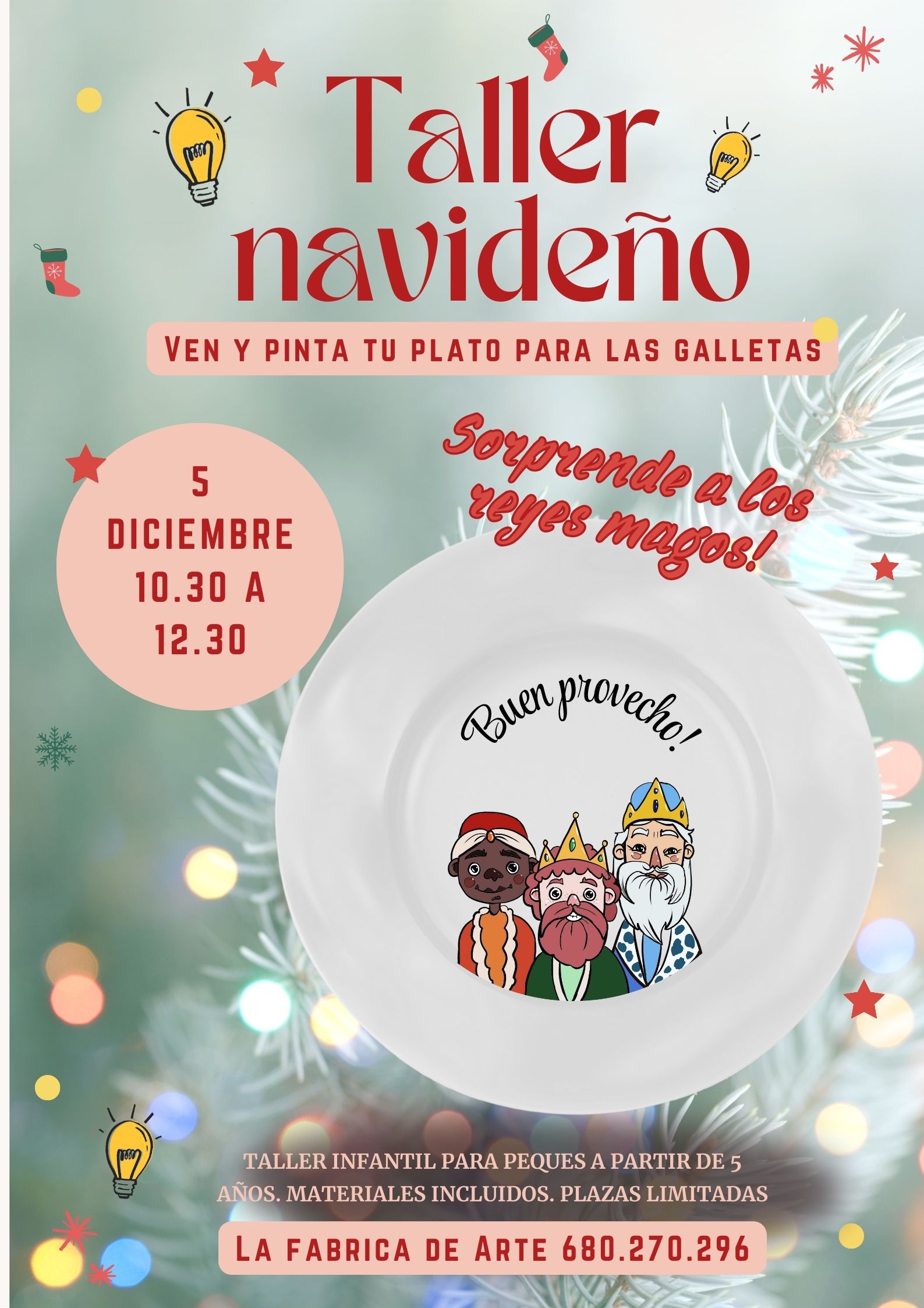 taller plato navidad